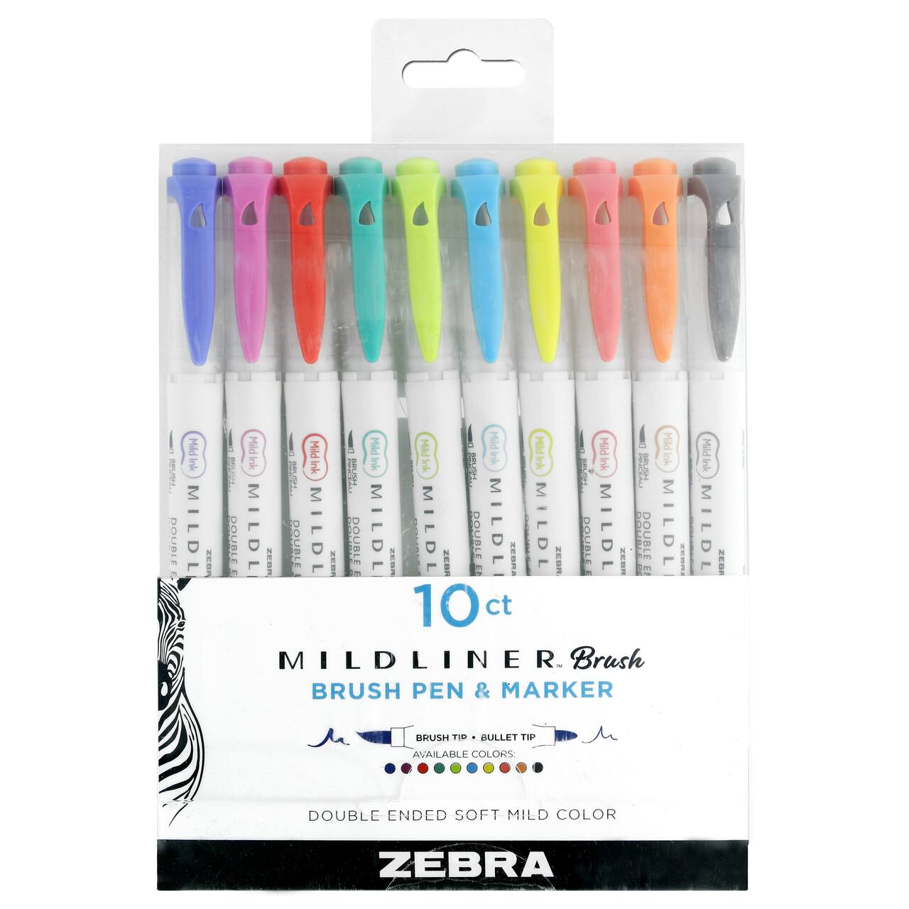 Zebra Mildliner™ 10 Color Brush Pen & Marker Set